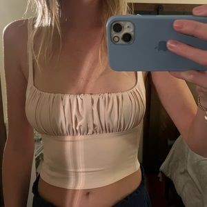 Verge Girl going out crop top in baby pink